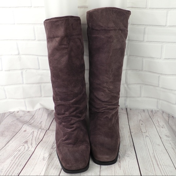 Markron Simon sz 8 purple suede tall boots - Picture 3 of 15